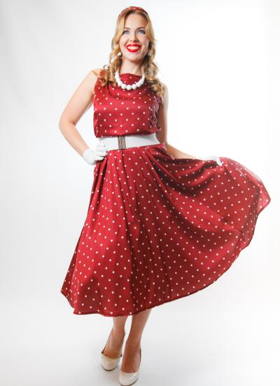 Crimson Polka Dot Retro Charm Crimson Polka Dot Retro Charm - фото 1