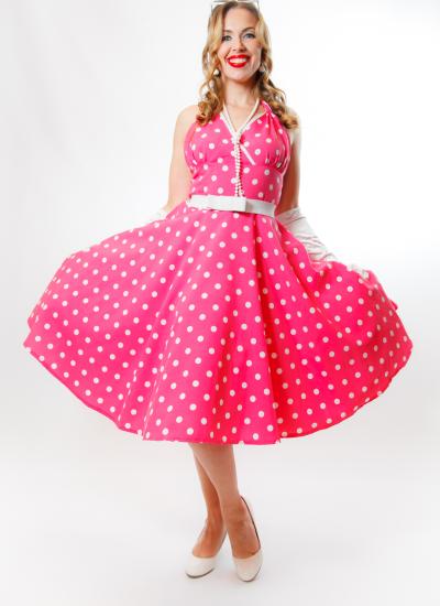 Pink Retro Polka Dot & Satin Elegance Pink Retro Polka Dot & Satin Elegance - фото 2