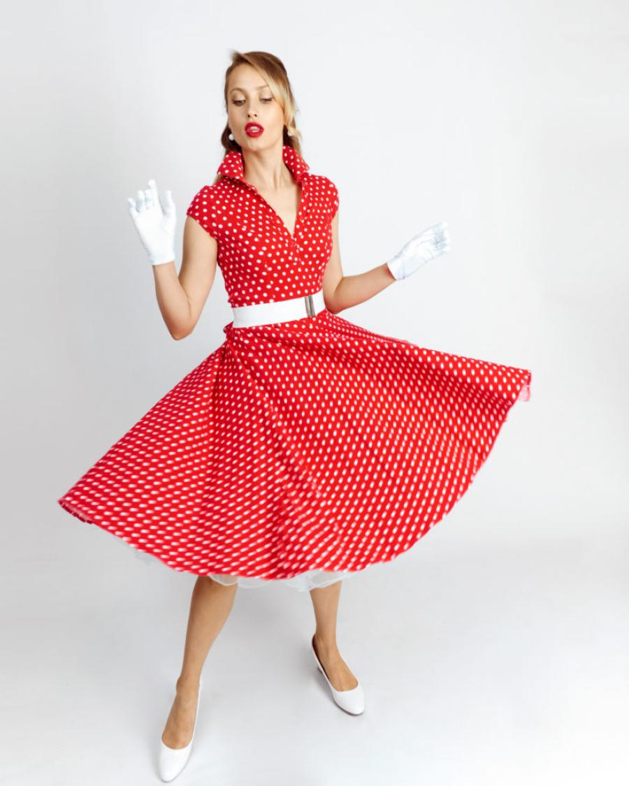 Scarlet Polka Dot Whirl - фото 2