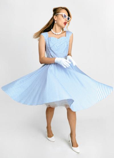 Sky Blue Polka Dot Pin-up Sky Blue Polka Dot Pin-up - фото 1