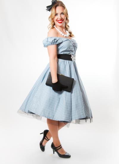 Sky Blue Polka Dot Retro Sky Blue Polka Dot Retro - фото 1